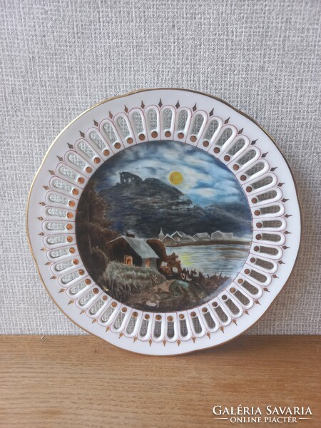 Hand painted porcelain plate from 1892, pirkenhammer
