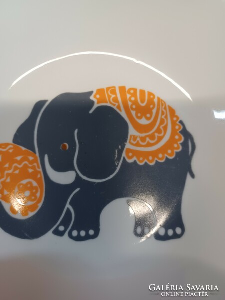 Alföldi porcelain elephant pattern children's deep plate