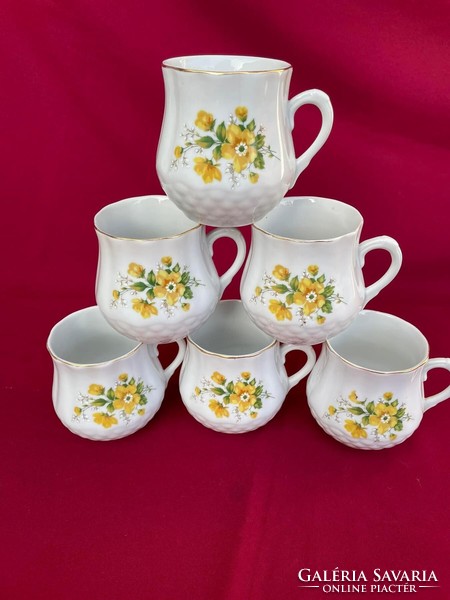 Zsolnay porcelain flowered belly mug bunch finjsa mugs grandmother's treasure heirloom