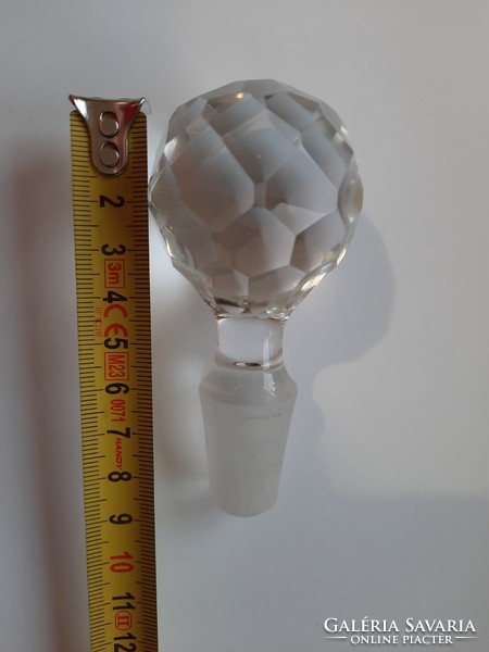 Beautiful polished crystal glass stopper, bottle stopper, 9 cm