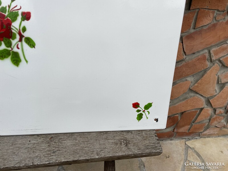 For rare sparhelt behind sparhelt rosy floral wall protector, enamel village peasant