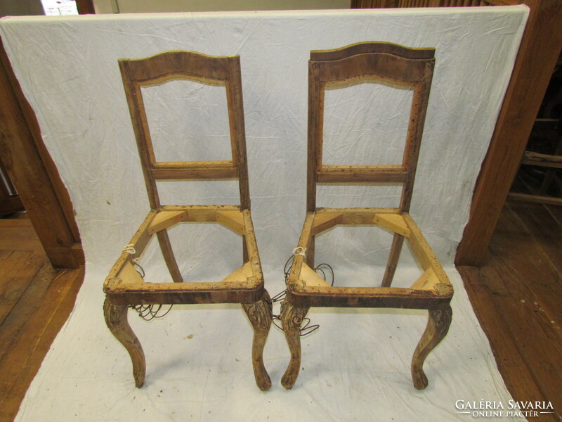 Antik barokk szék 2db (csiszolt, felújított)