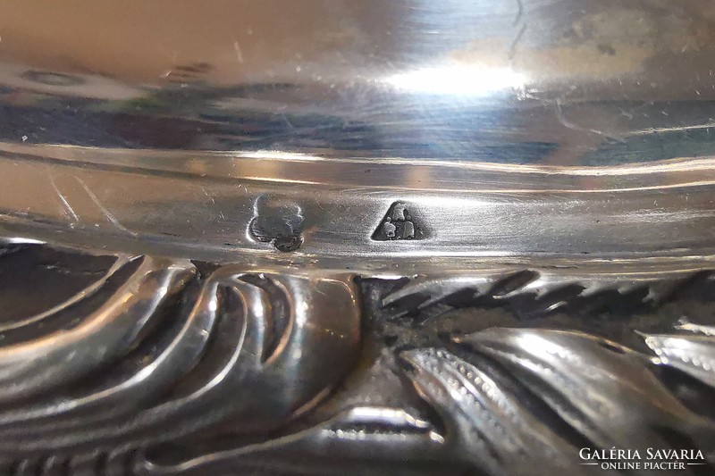 Old silver table serving bowl, 100+ years old