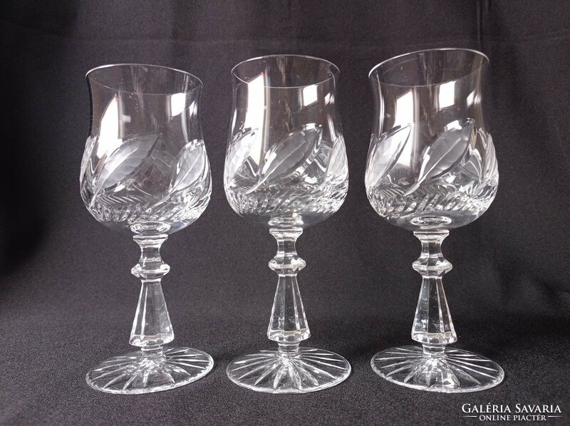 Crystal stemmed wine glasses