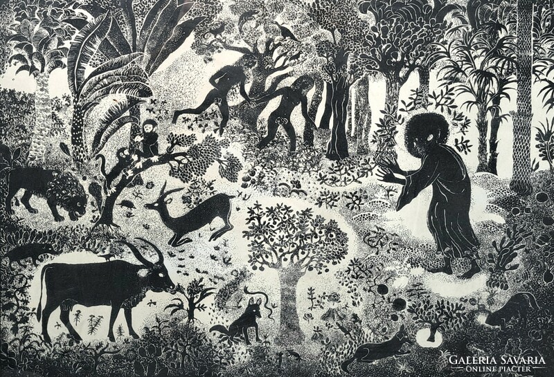 Viola Berki: black tomato (screen print) 1970s
