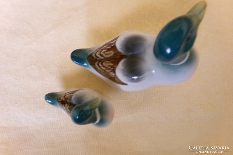 Pair of porcelain ducks foreign - part of foreign series 10x5x8 6x3xc5cm