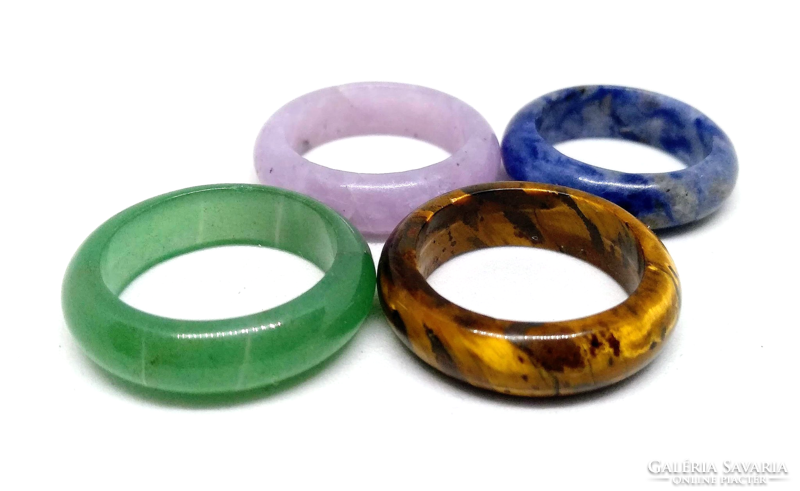 Natural mineral rings, 28 of 4 types of minerals