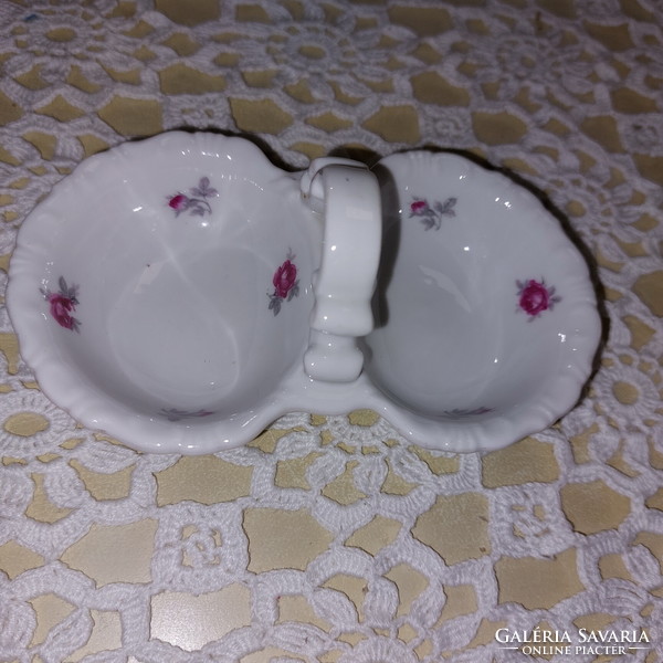 Zsolnay old pink porcelain spice holder, salt holder