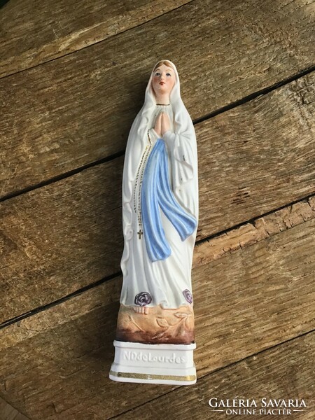 Régi kézzel festett HUMMEL biszkvit porcelán Lourde-i Szűz Mária szobor