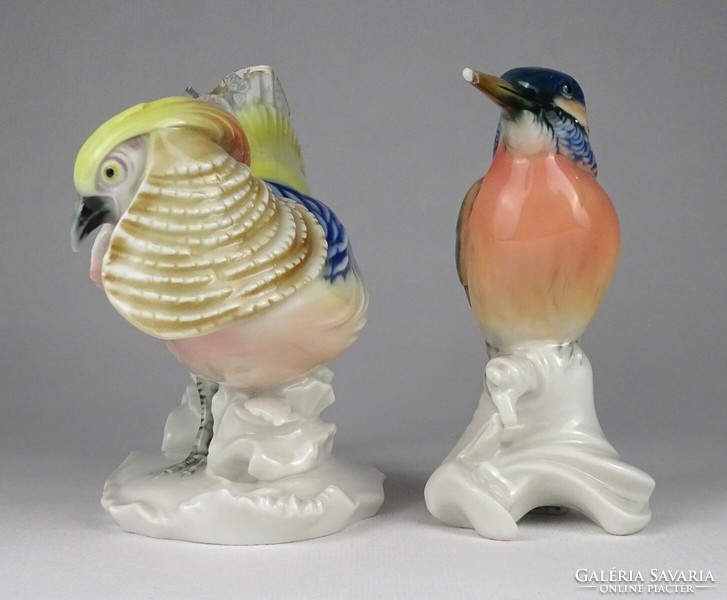1Q487 old damaged ens porcelain bird 2 pieces
