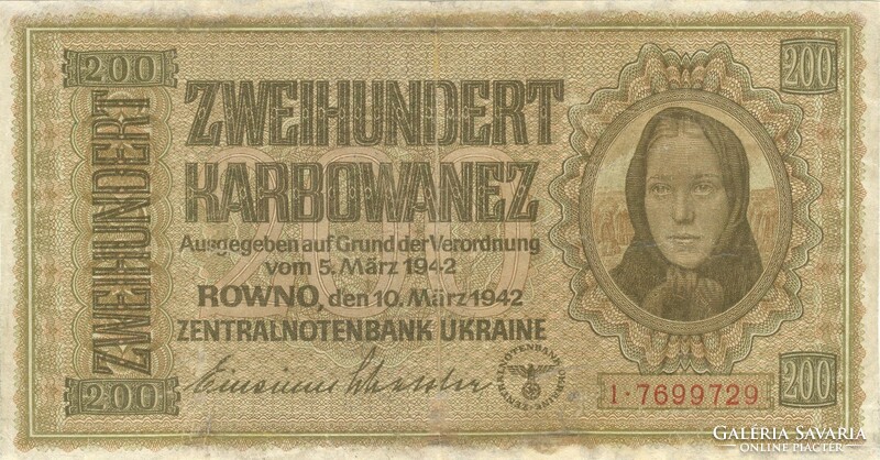 200 karvowanez 1942 Német megszállás Ukrajna 1. restaurált