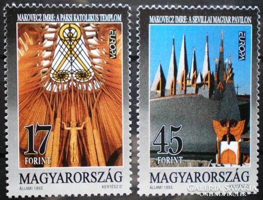 S4192-3 / 1993 europa : contemporary art stamp series postal clear