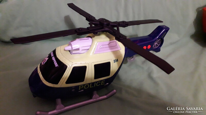Quality toy state interactive lighting and sound battery police helicopter 25 cm according to the pictures