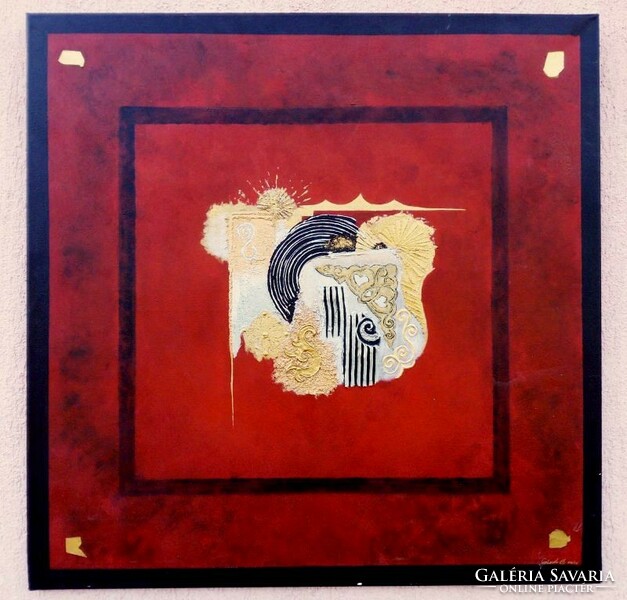 Modern abstract painting composition from Italy. A rarity with a baroque effect