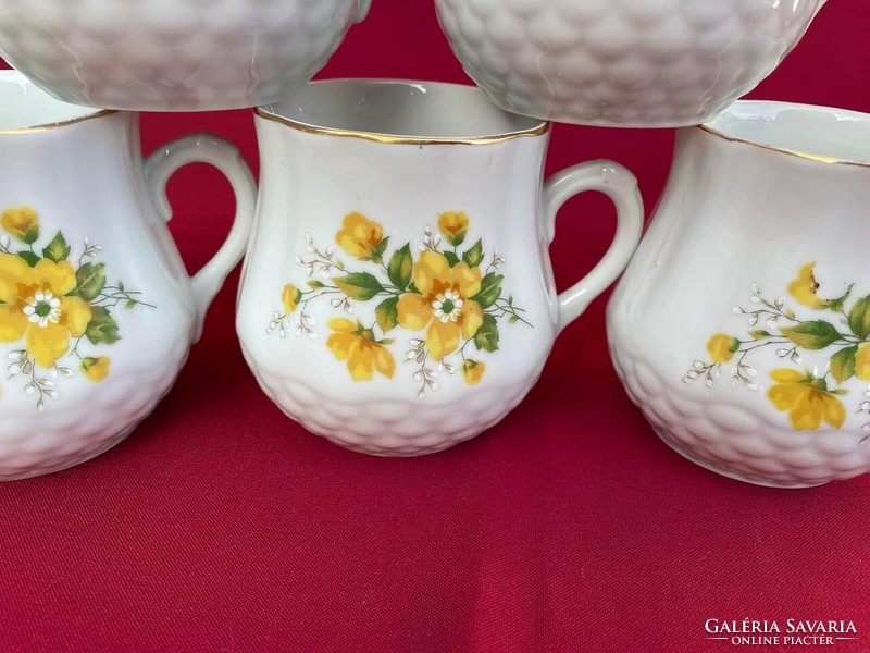 Zsolnay porcelán virágos hasas bögre csupor findzsa bögrék nagymama kincse  hagyatéki
