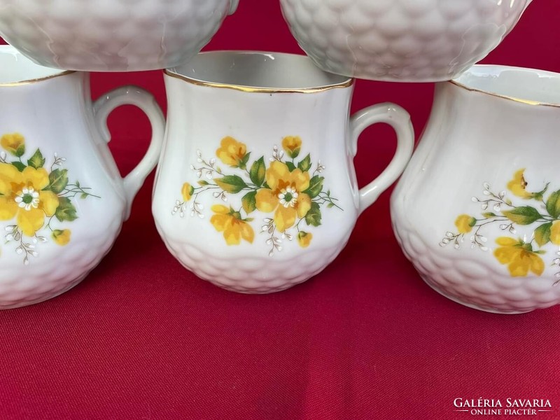 Zsolnay porcelain flowered belly mug bunch finjsa mugs grandmother's treasure heirloom