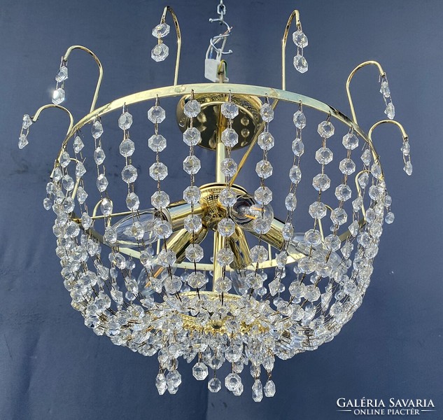 Perfect 4-bulb crystal chandelier.