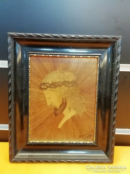 Inlaid wall picture - Jesus with the crown of thorns