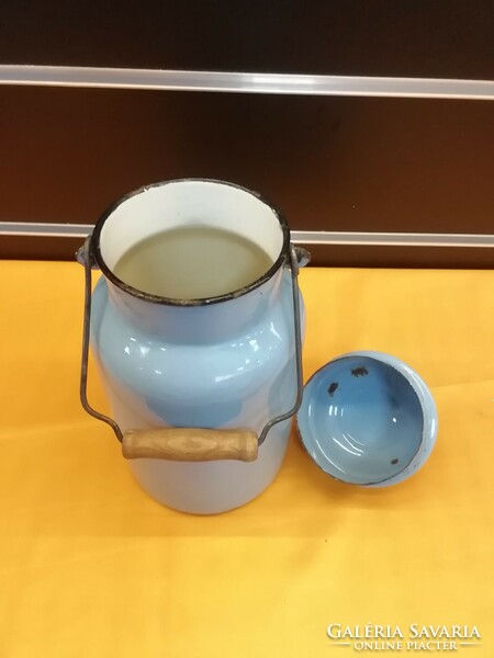 Retro enameled milk jug