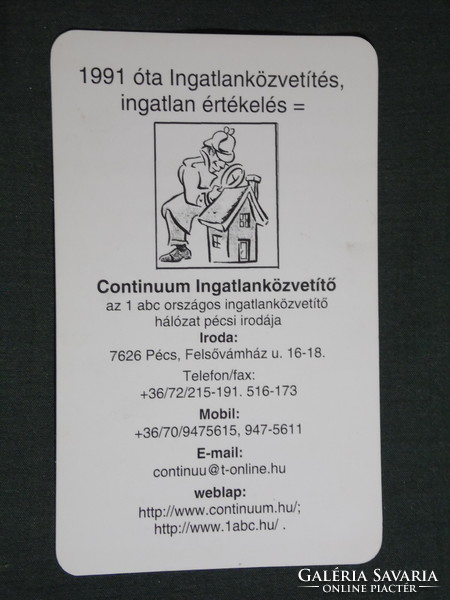 Card calendar, continuum real estate agency, Pécs, graphic designer, 2007, (6)