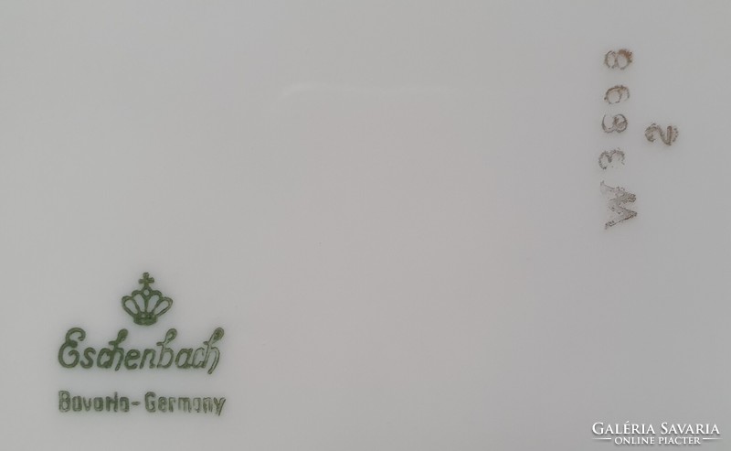 Eschenbach Bavaria német porcelán tálaló tál süteményes tányér kínáló arany széllel