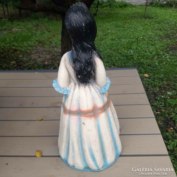Snow White 34 cm high retro rubber figure. Garden decoration.