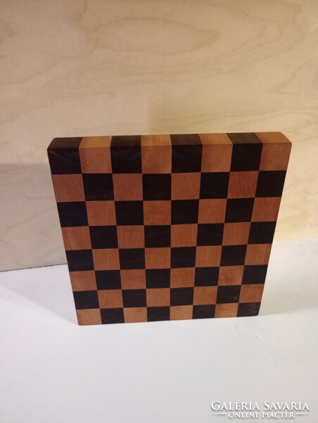 Checkered cutting board made of thick hardwood