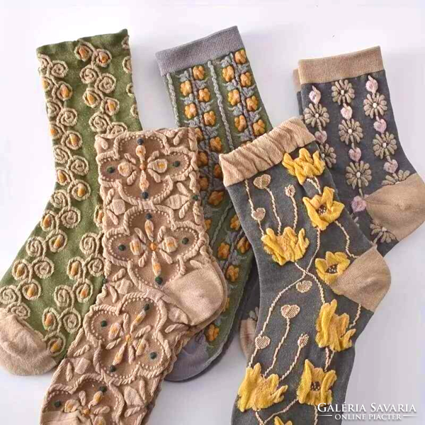 Vintage mintás női zoknik