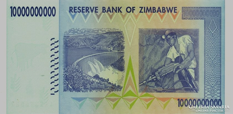Zimbabwe  10 Billion dollar 2008 UNC