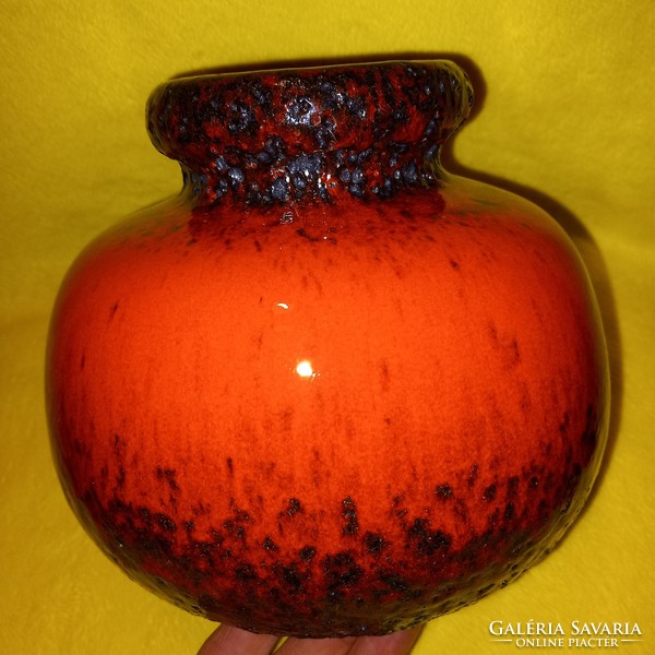 Retro, gömb alakú, német kerámia váza.