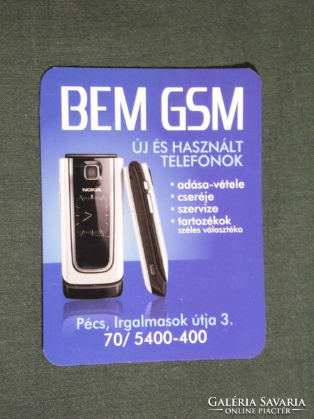 Card calendar, smaller size, bem gsm mobile phone store, Pécs, 2008, (6)