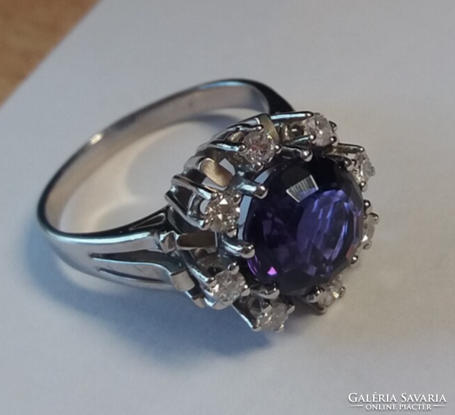 My 4Ct amethyst ring with 0.56Ct diamonds. With certificate