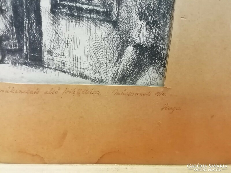 Köztulajdonba vett műkincsek első kiállítása Műcsarnok 1919 (Tusrajz)