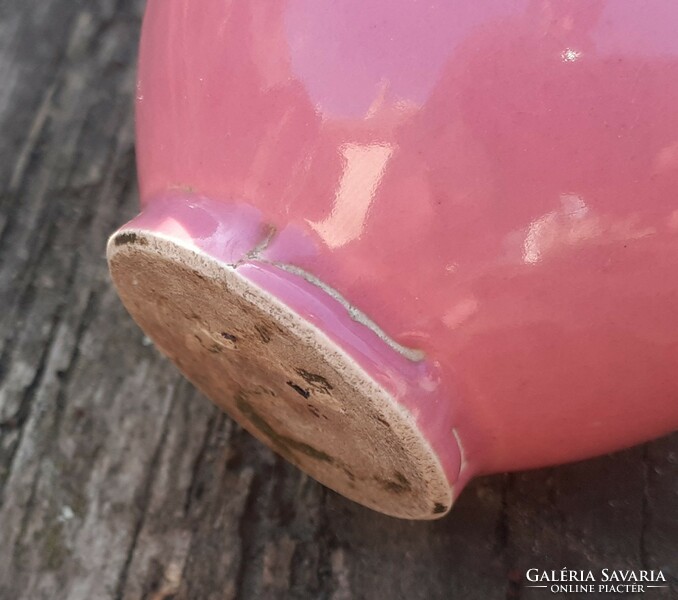 Antik mini rózsaszín Zsolnay kancsó (sérült)