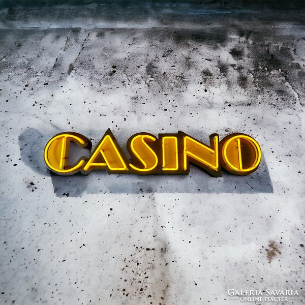 Működik! Retro design Casino valódi neon reklàm