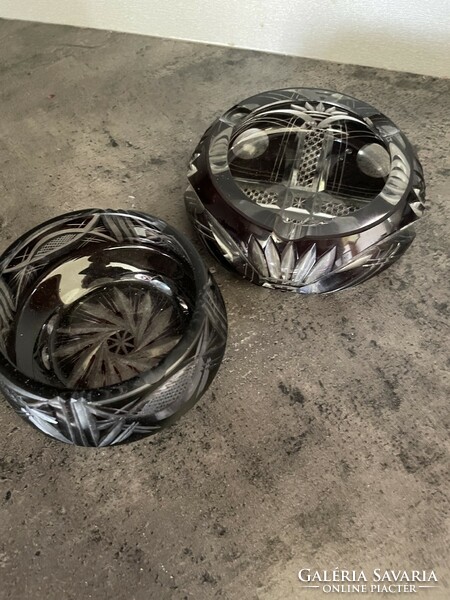 Crystal ashtrays