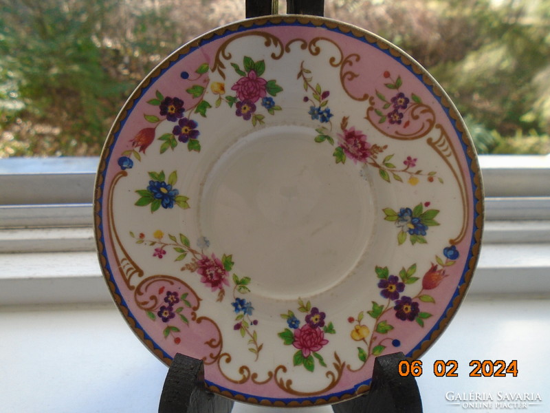 1910 Ab jones&sons grafton china rare hand painted rich floral pattern english plate