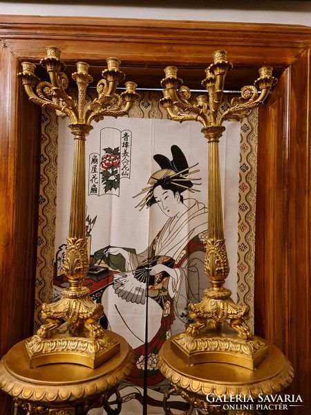 Pair of empire style candelabers