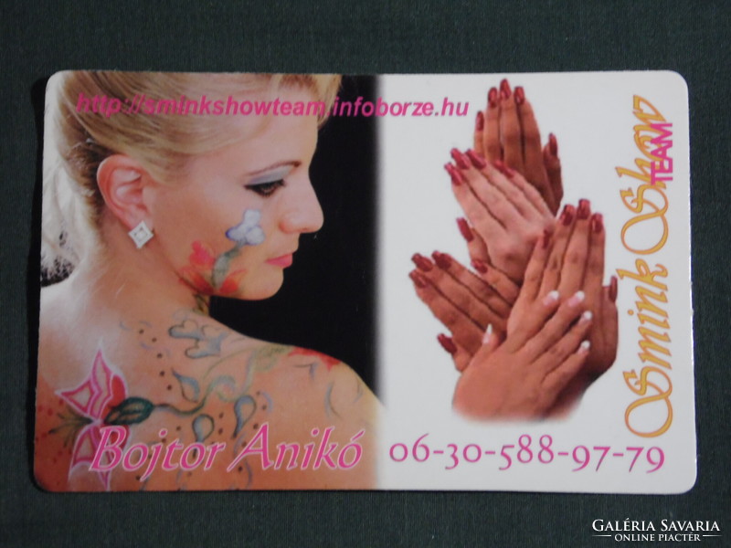 Card calendar, burdock aniko make-up show team, body painting, erotic female model, 2007, (6)
