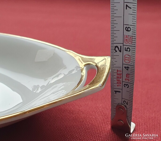 Thomas Bavaria német porcelán tálaló kínáló tál tálka asztalközép arany széllel