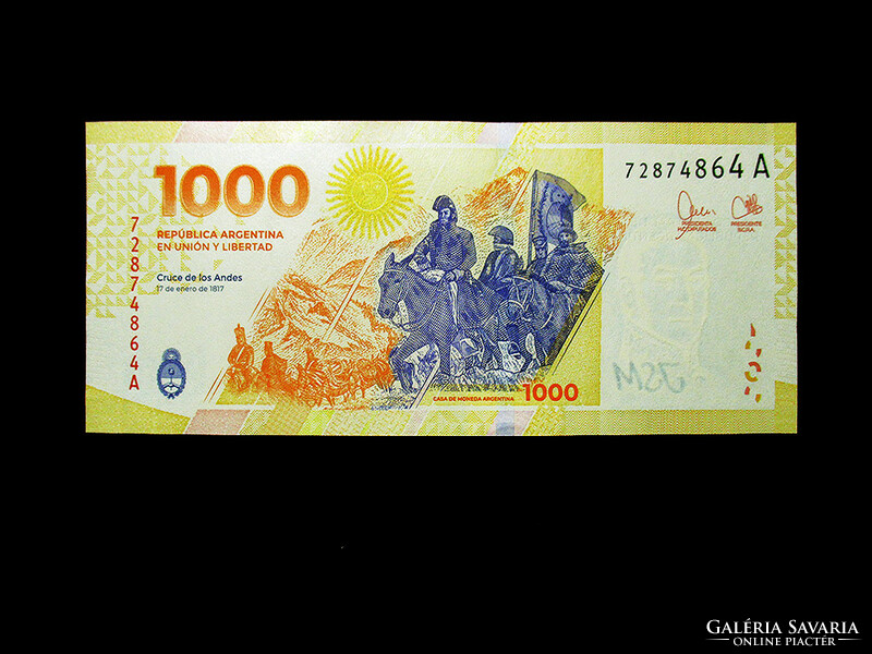 Unc - 1000 pesos - argentina - 2022 - new money! - (San Martin banknote!) Read!