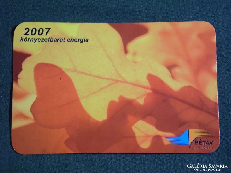Card calendar, pétáv remote heating kft., Pécs, leaf, biomass, 2007, (6)