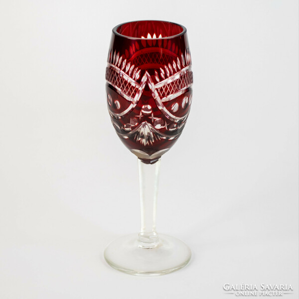 Purple stained glass goblet