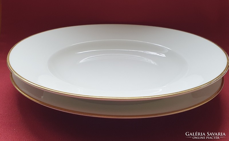 Rosenthal German porcelain gilded 1-person tableware plate serving bowl offering with gold edge