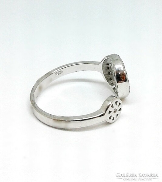 Silver open stone ring (zal-ag107595)