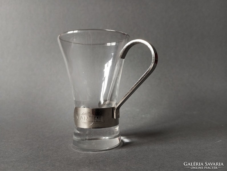 Metal/glass martini glass with lugs 1970s, very rare