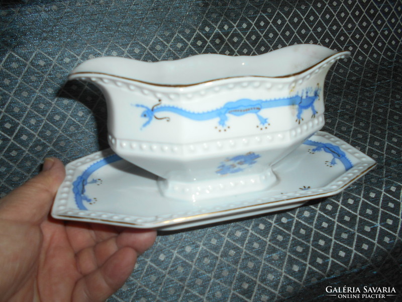 Antik porcelán mártásos tál-Régi Meisseni minta