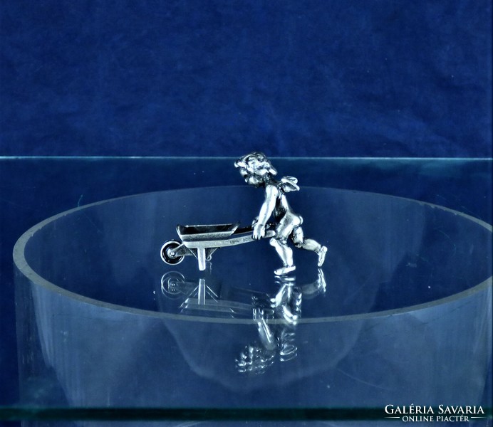 Charming, silver miniature display case!!!