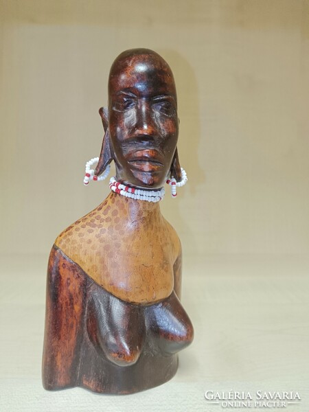 African tribal female bust made of wood