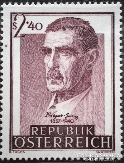 A1032 / Austria 1957 dr. Julius wagner-jauregg stamp postmaster